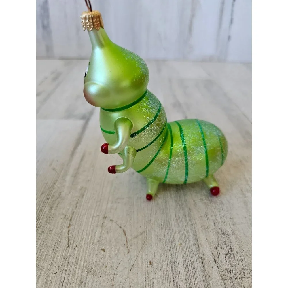 de carlini Caterpillar dillards trimmings italian glass ornament insect Xmas tre